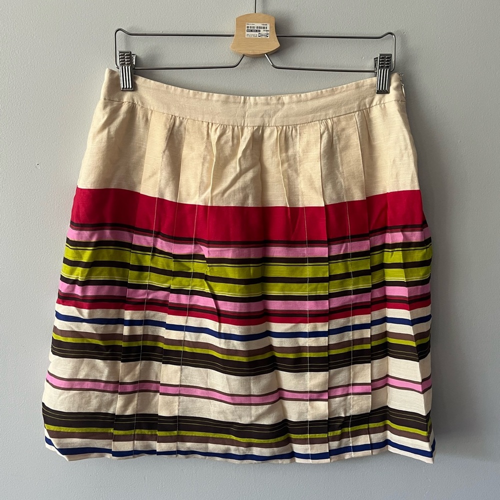 LOFT - colorful striped a line skirt size 6